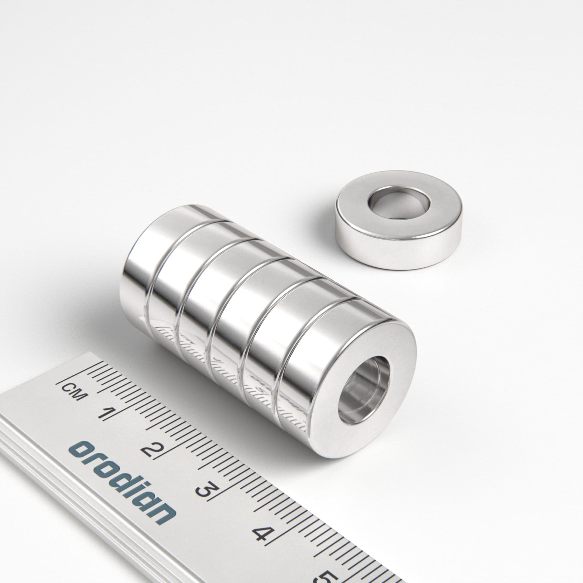 Neodymium magnet, ring, 19-9×6 mm - N38