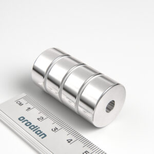 Neodymium magnet, ring, 22-6×10 mm - N38