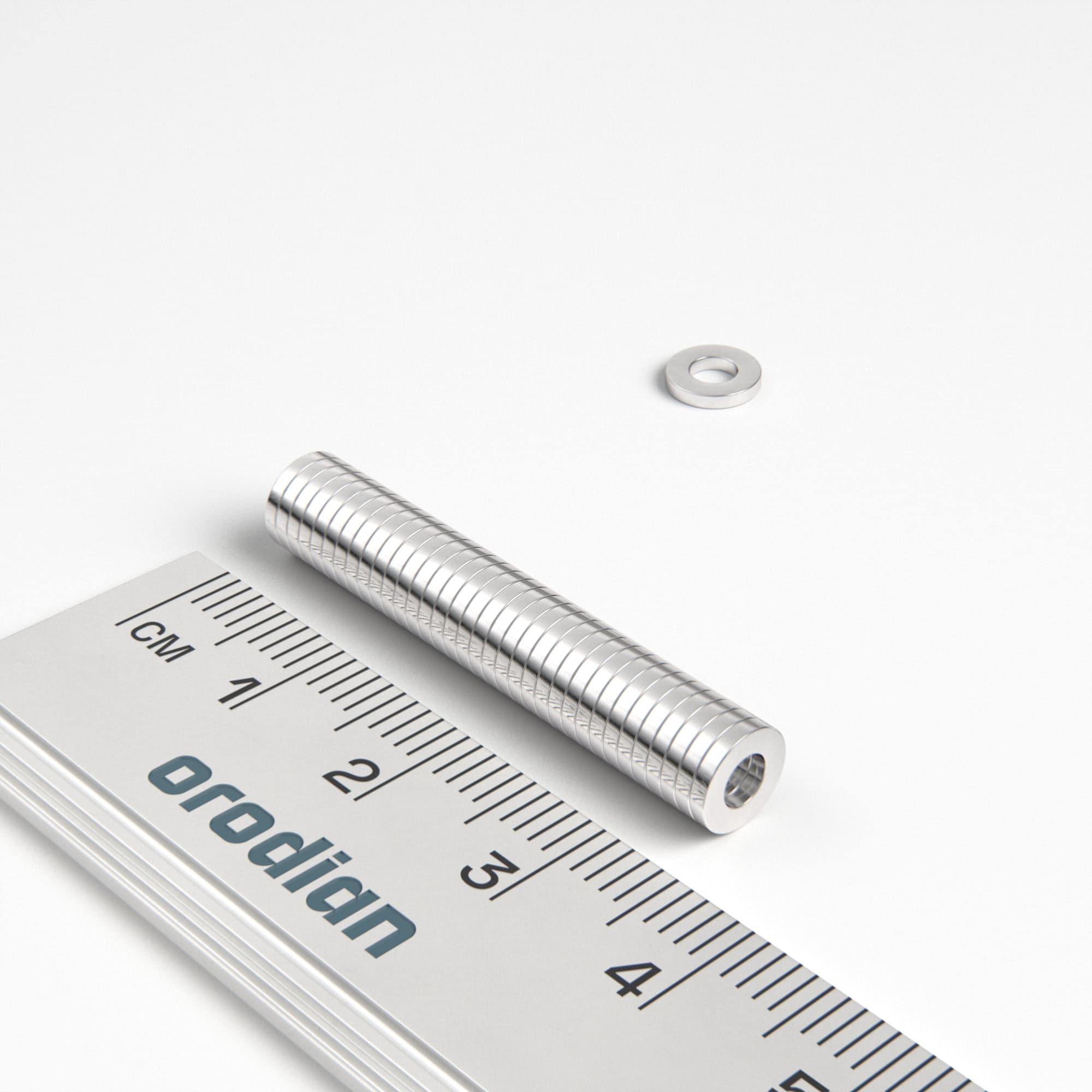 Neodymium magnet, ring, 6-3×1 mm - N38